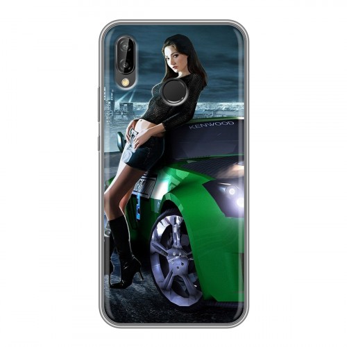 Дизайнерский силиконовый чехол для Huawei P20 Lite Need for speed