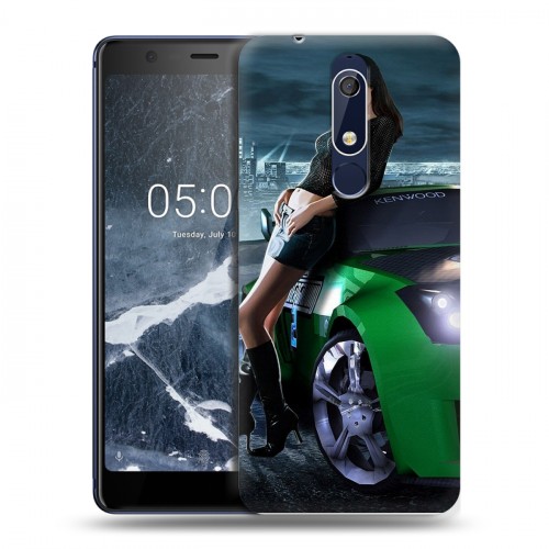 Дизайнерский пластиковый чехол для Nokia 5.1 Need for speed