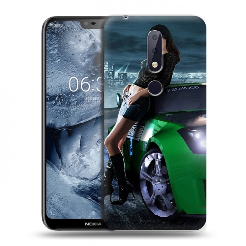 Дизайнерский силиконовый чехол для Nokia 6.1 Plus Need for speed