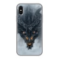 Дизайнерский силиконовый чехол для Iphone x10 Skyrim