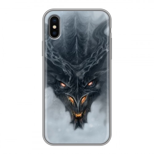 Дизайнерский силиконовый чехол для Iphone x10 Skyrim