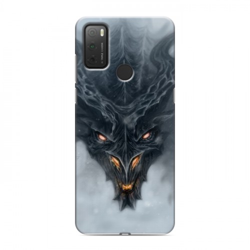 Дизайнерский силиконовый чехол для Alcatel 3L (2021) Skyrim