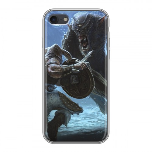 Дизайнерский силиконовый чехол для Iphone 7 Skyrim