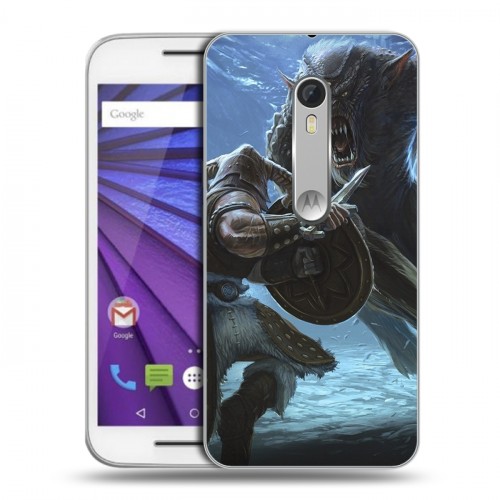 Дизайнерский пластиковый чехол для Lenovo Moto G Skyrim