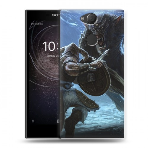 Дизайнерский силиконовый с усиленными углами чехол для Sony Xperia XA2 Skyrim