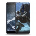 Дизайнерский пластиковый чехол для Nokia 5.1 Skyrim