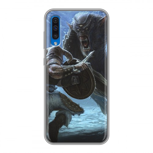 Дизайнерский силиконовый с усиленными углами чехол для Samsung Galaxy A50 Skyrim