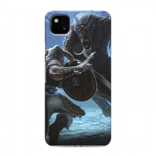 Дизайнерский пластиковый чехол для Google Pixel 4a Skyrim