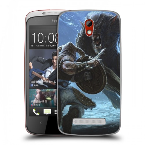Дизайнерский пластиковый чехол для HTC Desire 500 Skyrim