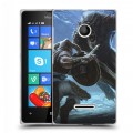 Дизайнерский пластиковый чехол для Microsoft Lumia 435 Skyrim