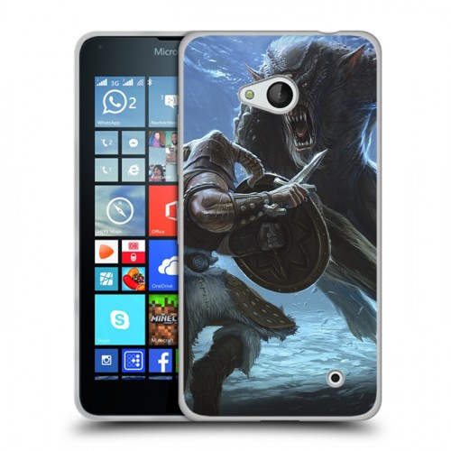 Дизайнерский пластиковый чехол для Microsoft Lumia 640 Skyrim