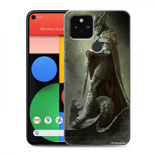 Дизайнерский пластиковый чехол для Google Pixel 5 Skyrim