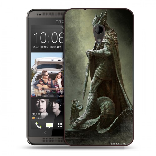 Дизайнерский пластиковый чехол для HTC Desire 700 Skyrim