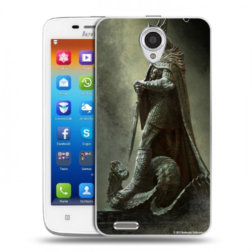 Дизайнерский пластиковый чехол для Lenovo S650 Ideaphone Skyrim