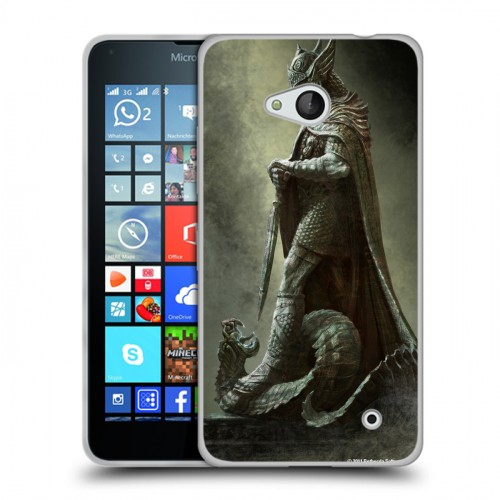 Дизайнерский пластиковый чехол для Microsoft Lumia 640 Skyrim