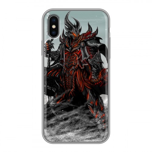 Дизайнерский силиконовый чехол для Iphone x10 Skyrim