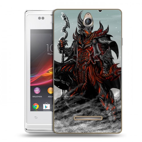 Дизайнерский пластиковый чехол для Sony Xperia E Skyrim