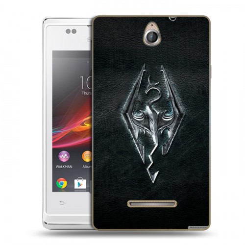 Дизайнерский пластиковый чехол для Sony Xperia E Skyrim