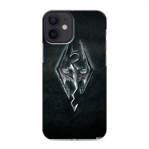 Дизайнерский силиконовый с усиленными углами чехол для Iphone 12 Mini Skyrim