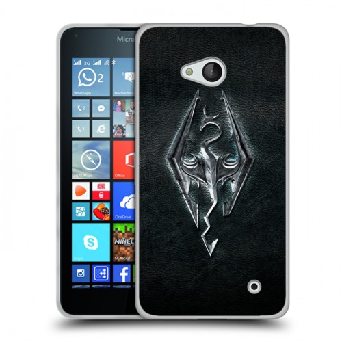 Дизайнерский пластиковый чехол для Microsoft Lumia 640 Skyrim