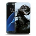 Дизайнерский силиконовый с усиленными углами чехол для Samsung Galaxy S7 Skyrim