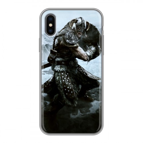 Дизайнерский силиконовый чехол для Iphone x10 Skyrim