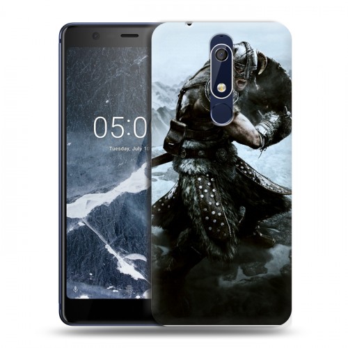 Дизайнерский пластиковый чехол для Nokia 5.1 Skyrim