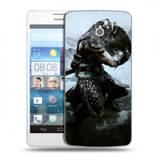 Дизайнерский пластиковый чехол для Huawei Ascend D2 Skyrim