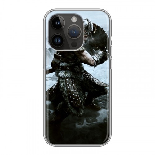 Дизайнерский силиконовый чехол для Iphone 14 Pro Skyrim