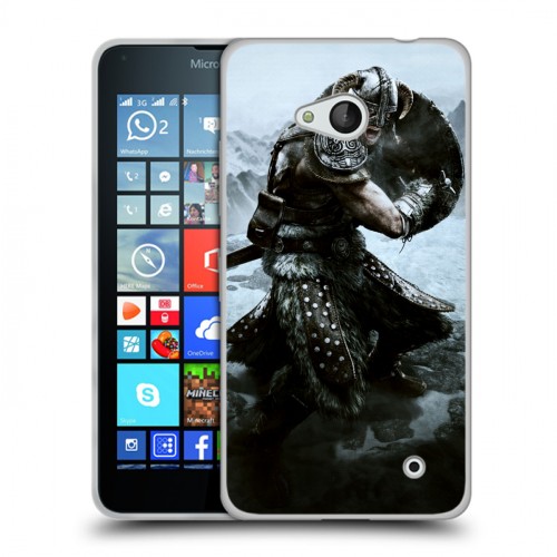 Дизайнерский пластиковый чехол для Microsoft Lumia 640 Skyrim