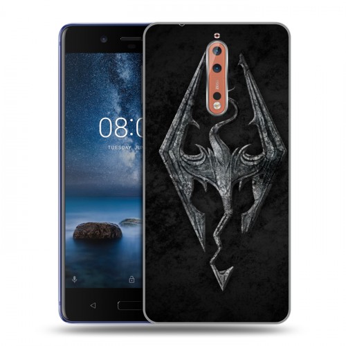 Дизайнерский пластиковый чехол для Nokia 8 Skyrim