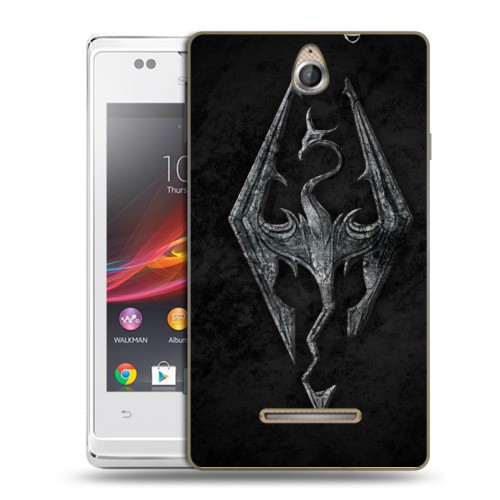 Дизайнерский пластиковый чехол для Sony Xperia E Skyrim