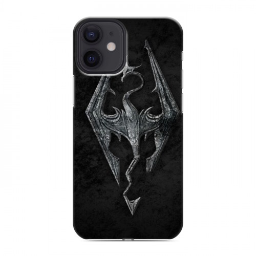 Дизайнерский силиконовый с усиленными углами чехол для Iphone 12 Mini Skyrim