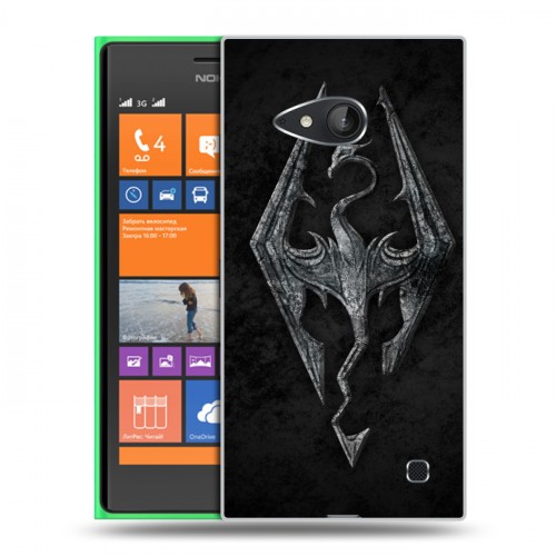 Дизайнерский пластиковый чехол для Nokia Lumia 730/735 Skyrim