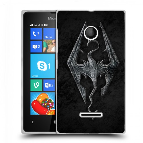 Дизайнерский пластиковый чехол для Microsoft Lumia 435 Skyrim