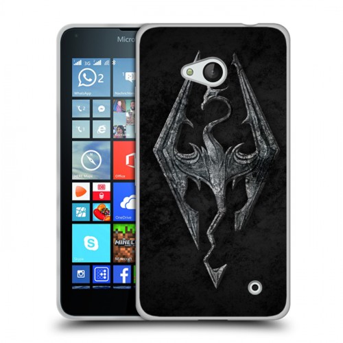 Дизайнерский пластиковый чехол для Microsoft Lumia 640 Skyrim