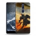 Дизайнерский пластиковый чехол для Nokia 5.1 Skyrim