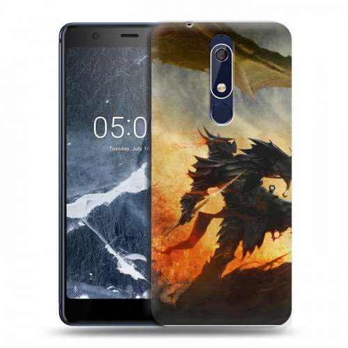 Дизайнерский пластиковый чехол для Nokia 5.1 Skyrim