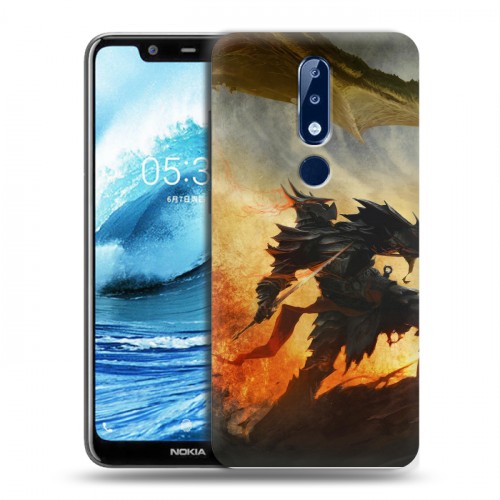 Дизайнерский пластиковый чехол для Nokia 5.1 Plus Skyrim