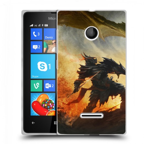 Дизайнерский пластиковый чехол для Microsoft Lumia 435 Skyrim