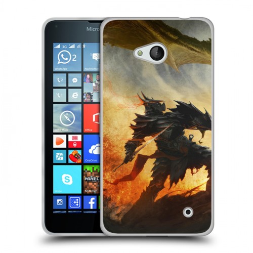 Дизайнерский пластиковый чехол для Microsoft Lumia 640 Skyrim