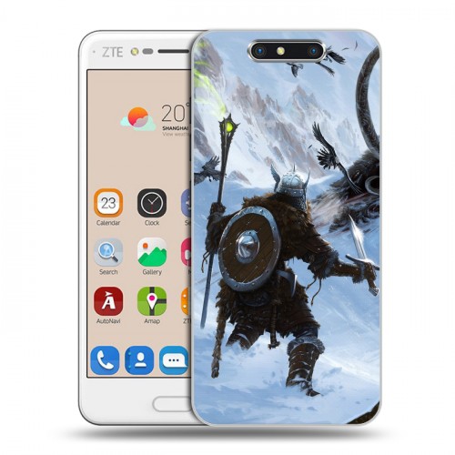 Дизайнерский пластиковый чехол для ZTE Blade V8 Skyrim