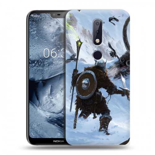 Дизайнерский пластиковый чехол для Nokia 6.1 Plus Skyrim