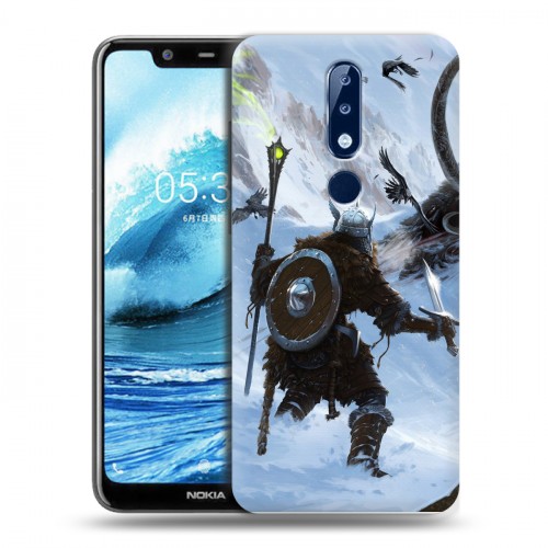 Дизайнерский силиконовый чехол для Nokia 5.1 Plus Skyrim