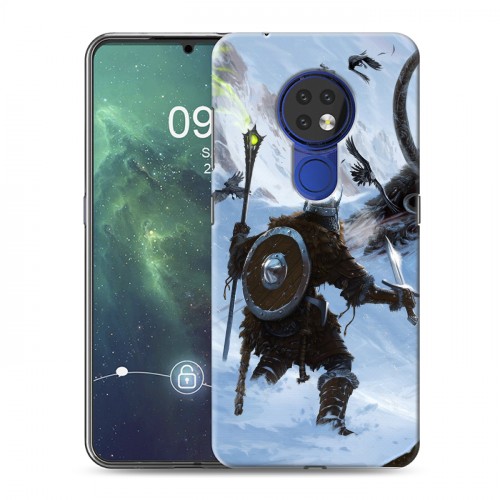 Дизайнерский силиконовый чехол для Nokia 6.2 Skyrim