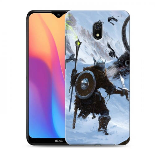 Дизайнерский силиконовый с усиленными углами чехол для Xiaomi RedMi 8A Skyrim