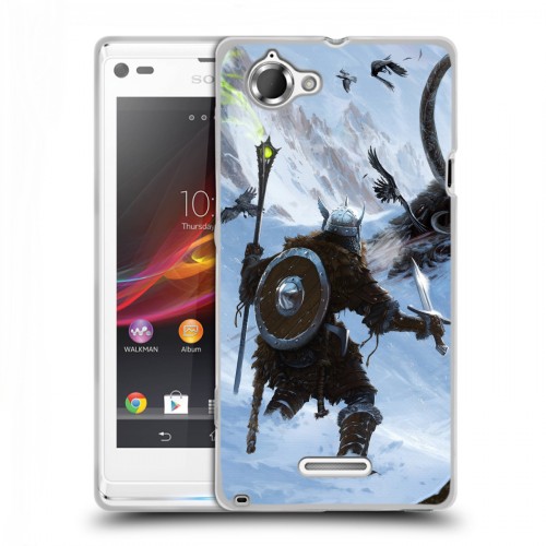 Дизайнерский пластиковый чехол для Sony Xperia L Skyrim