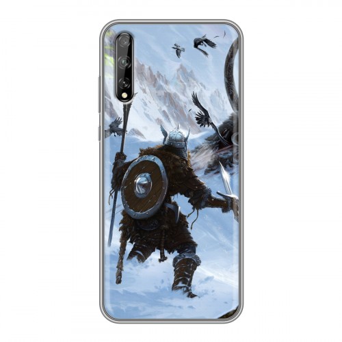 Дизайнерский силиконовый чехол для Huawei Y8p Skyrim