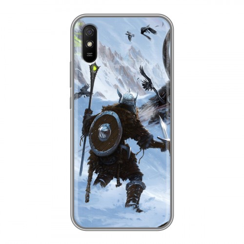 Дизайнерский силиконовый с усиленными углами чехол для Xiaomi RedMi 9A Skyrim