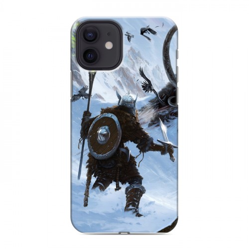 Дизайнерский силиконовый чехол для Iphone 12 Skyrim